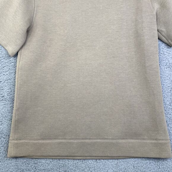 Helmut Lang Shirt Mens Medium Beige Oversized Short Sleeve Sweatshirt Pocket Tee - Picture 14 of 14